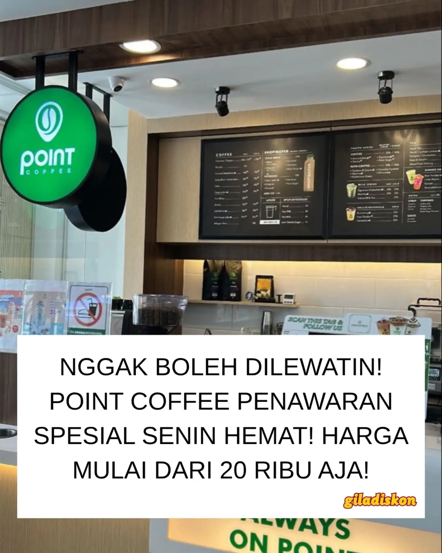 Diskon Minuman Point Coffee Hari Senin, Mulai Rp20 Ribu + Extra Rp5 Ribu - Image 1