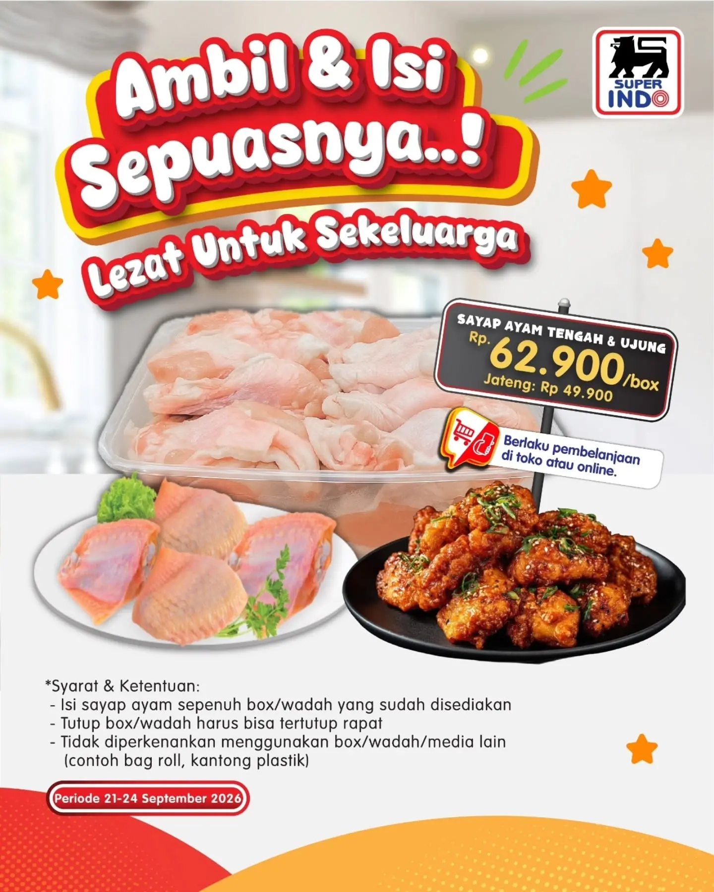 Serbu Sayap Ayam Super Indo Rp62.900/box, Jateng Rp49.900/box, Isi Penuh! - Image 2