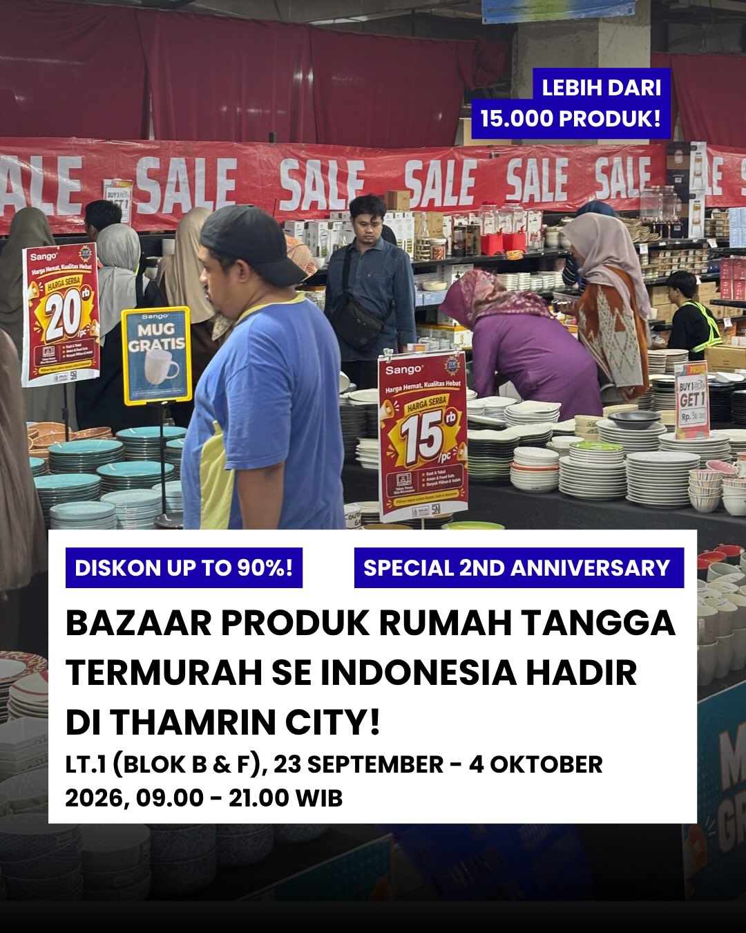 Bazaar Produk Rumah Tangga Termurah IHL, Cuma Sampai 4 Oktober!