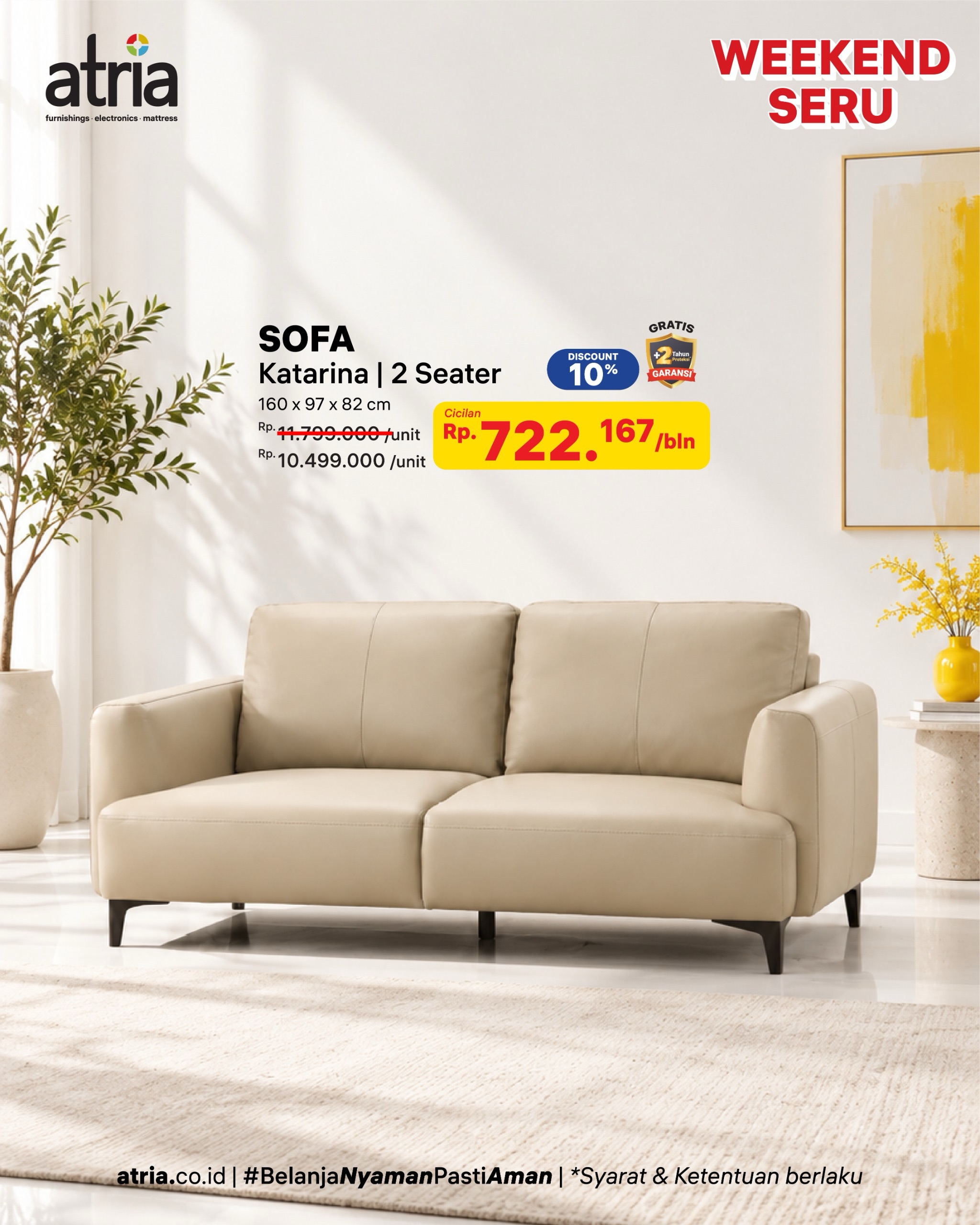 Weekend Seru Atria: Diskon s/d Rp1 Juta + Diskon 10% Matras - Image 3