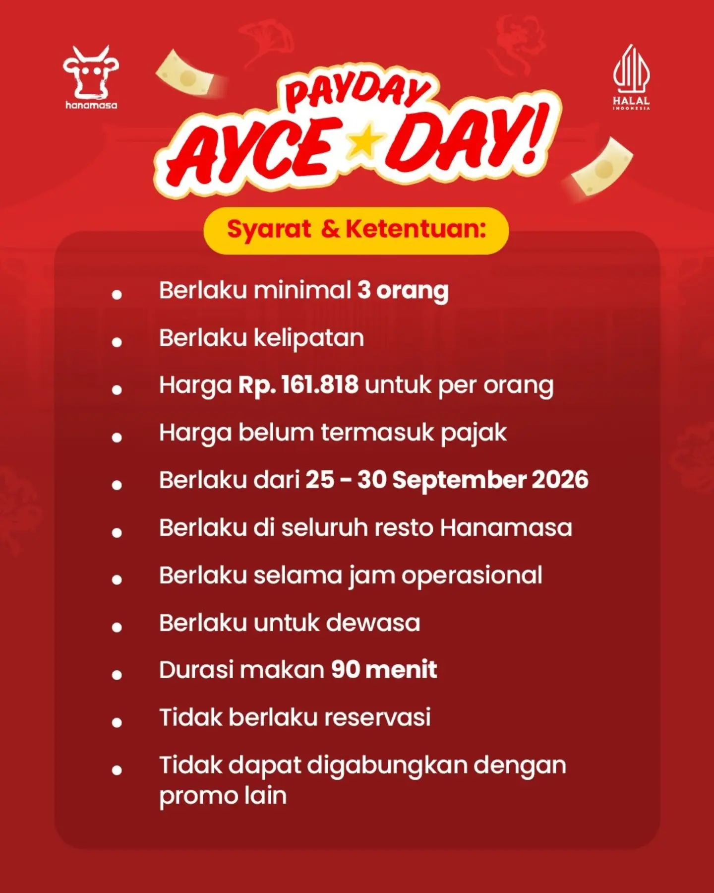 Promo Payday Hanamasa 25-30 Sep: Grill & Shabu Rp161.818/orang - Image 3