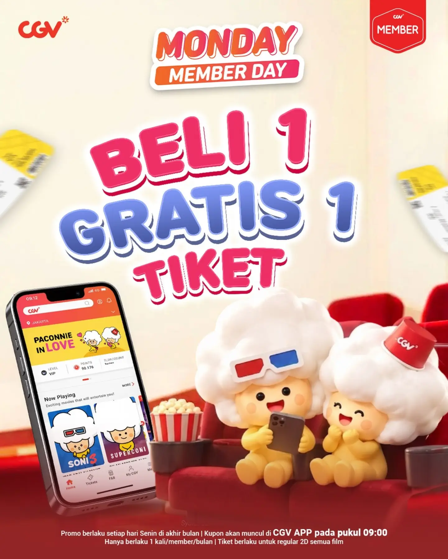 Beli 1 Gratis 1 Tiket CGV Monday Member Day, Khusus Hari Senin - Image 2