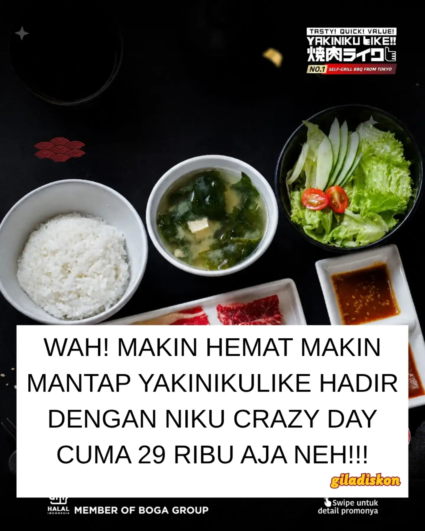 Niku Crazy Day: Karubi & Skirt Set Cuma Rp29 Ribu di Yakiniku Like - Image 1