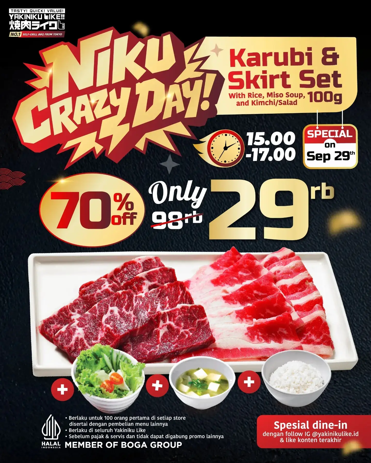 Niku Crazy Day: Karubi & Skirt Set Cuma Rp29 Ribu di Yakiniku Like - Image 3