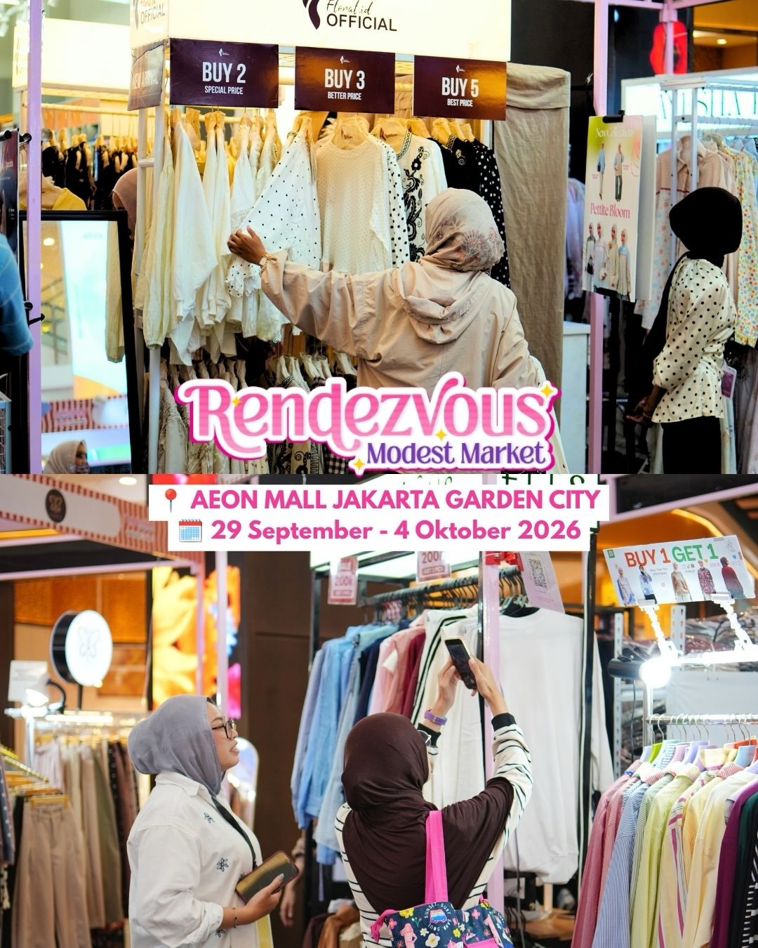 Diskon Hingga 70% Brand Lokal di Rendezvous Modest Market AEON JGC 29 Sep-4 Okt - Image 4