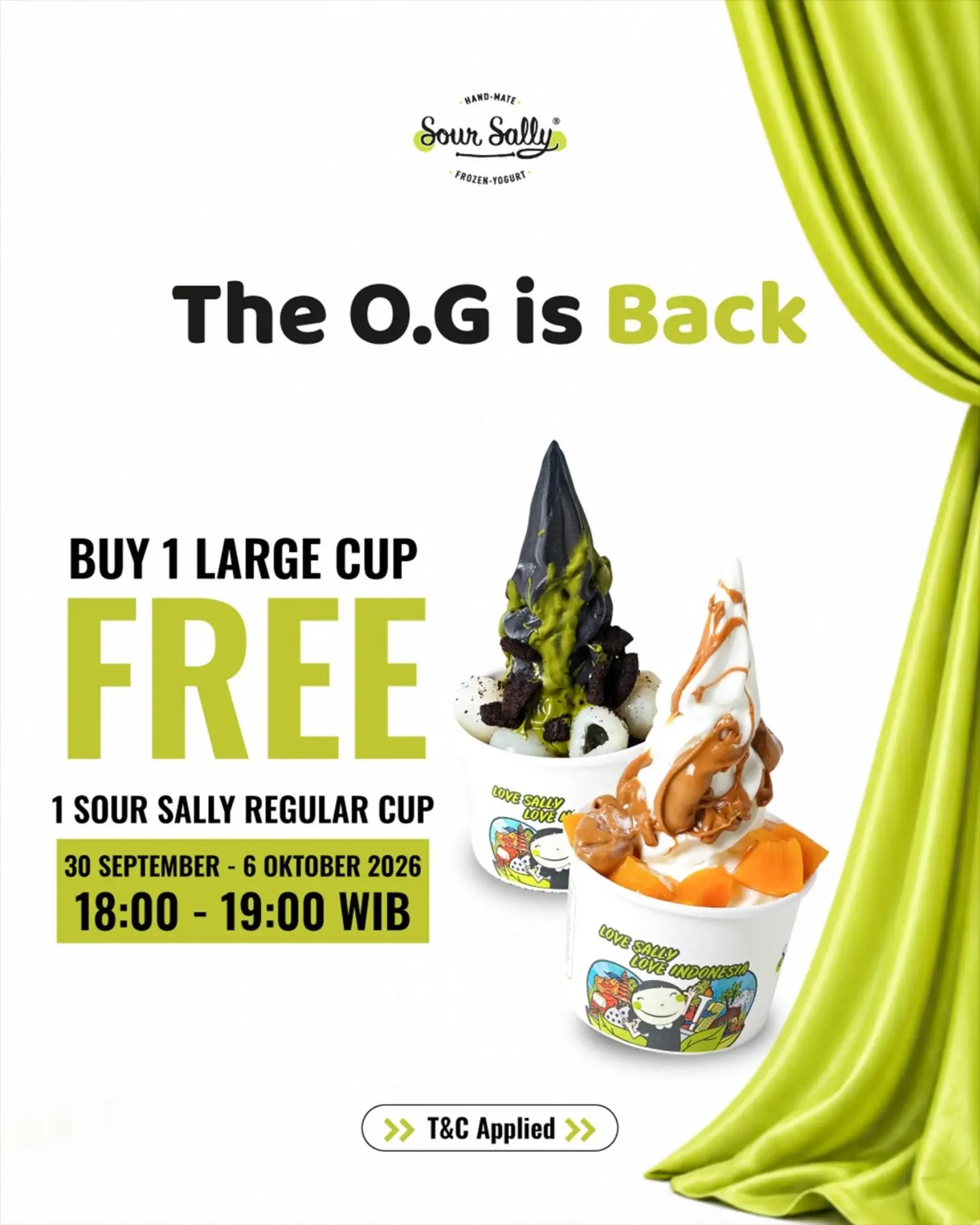 Sour Sally: Buy 1 Large Cup, Get 1 Regular FREE (6–7 PM Flash Hour) - Image 2