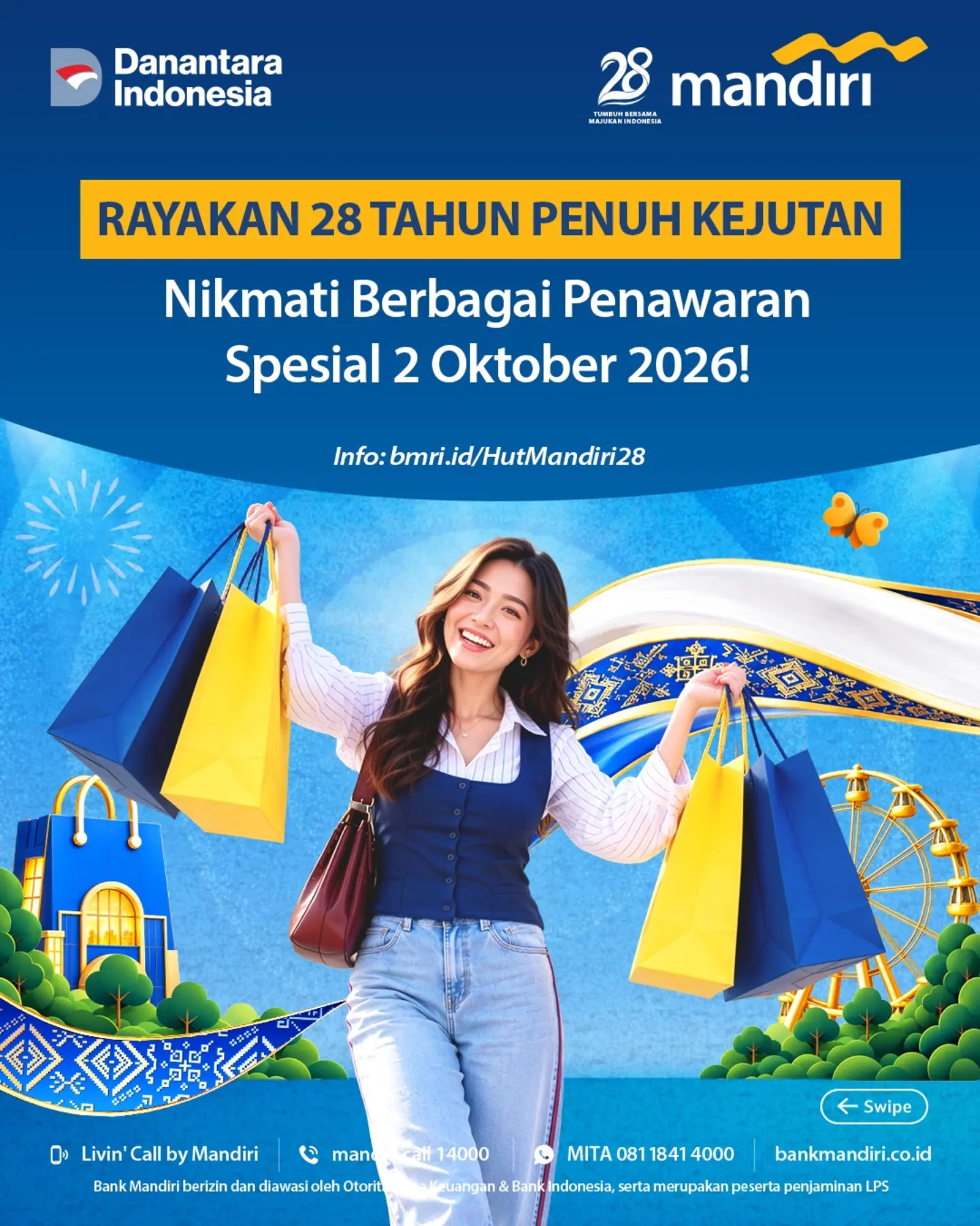 Promo Serba 28 HUT Bank Mandiri: Makan Rp28rb, Diskon & Cashback 28% - Image 2
