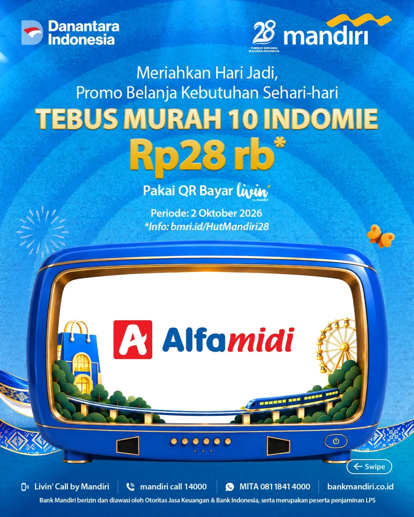 Promo Serba 28 HUT Bank Mandiri: Makan Rp28rb, Diskon & Cashback 28% - Image 6