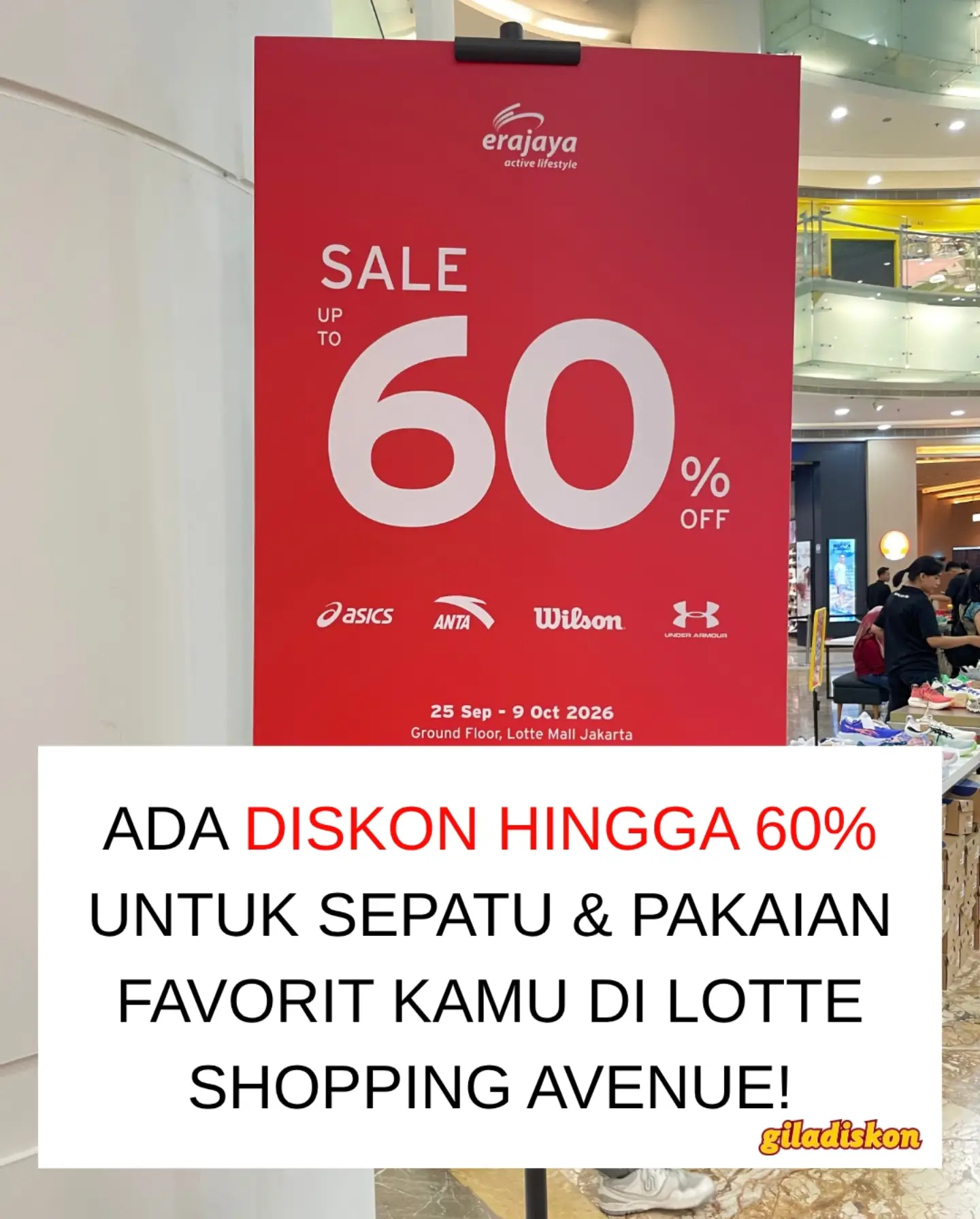 Bazaar Erajaya di Lottemall, Sneakers Diskon s.d. 60% hingga 9 Okt 2026 - Image 1