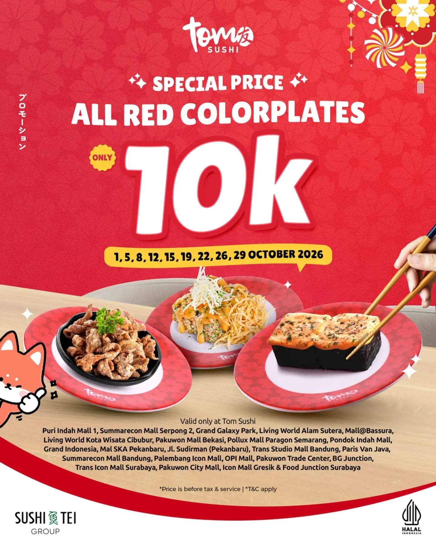 Promo Oktober: Red Colorplate Rp10.000/plate Senin & Kamis di Outlet Terpilih - Image 2