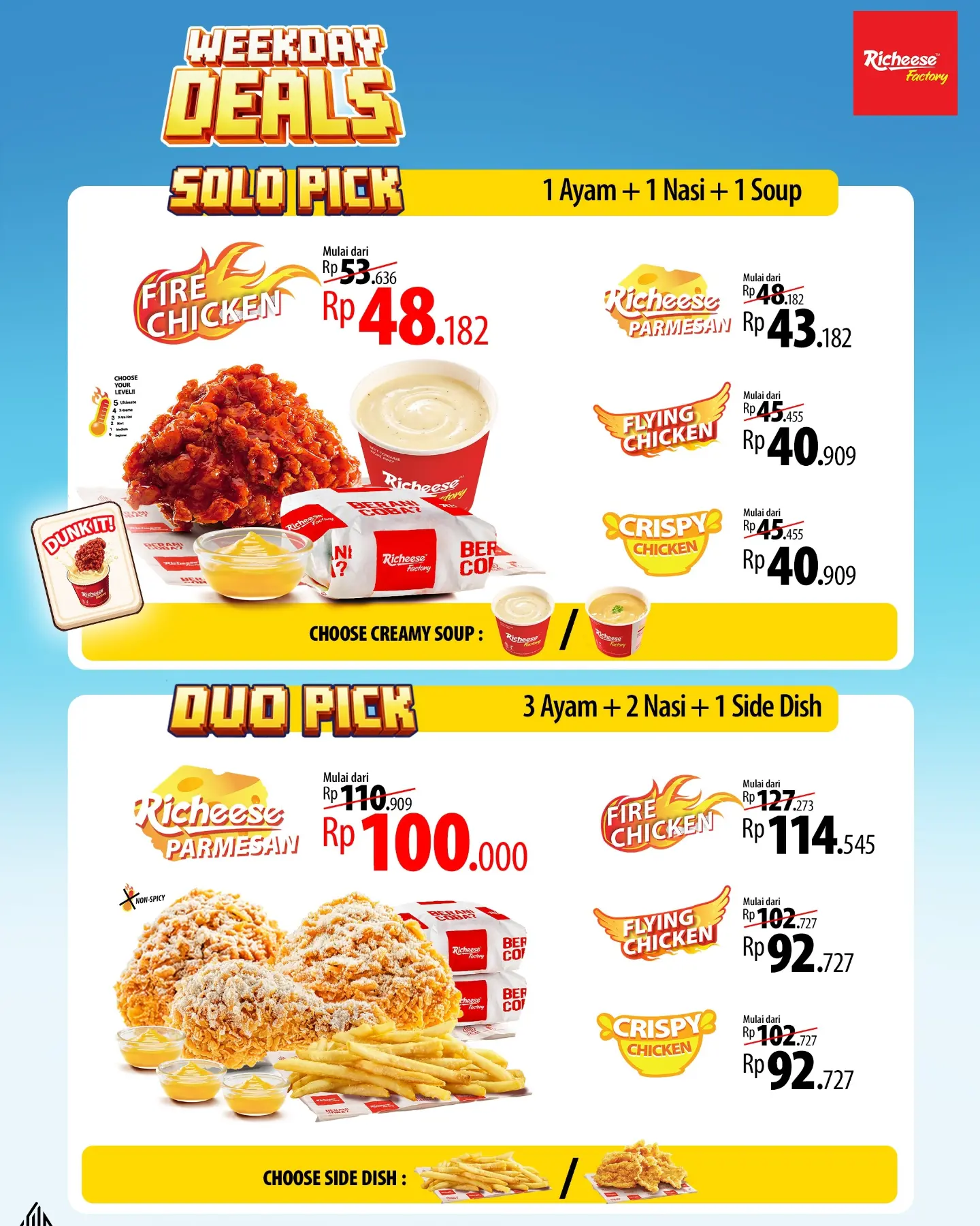 Promo Weekday Deals Richeese Factory, Diskon Senin-Kamis Mulai 40 Ribuan - Image 3
