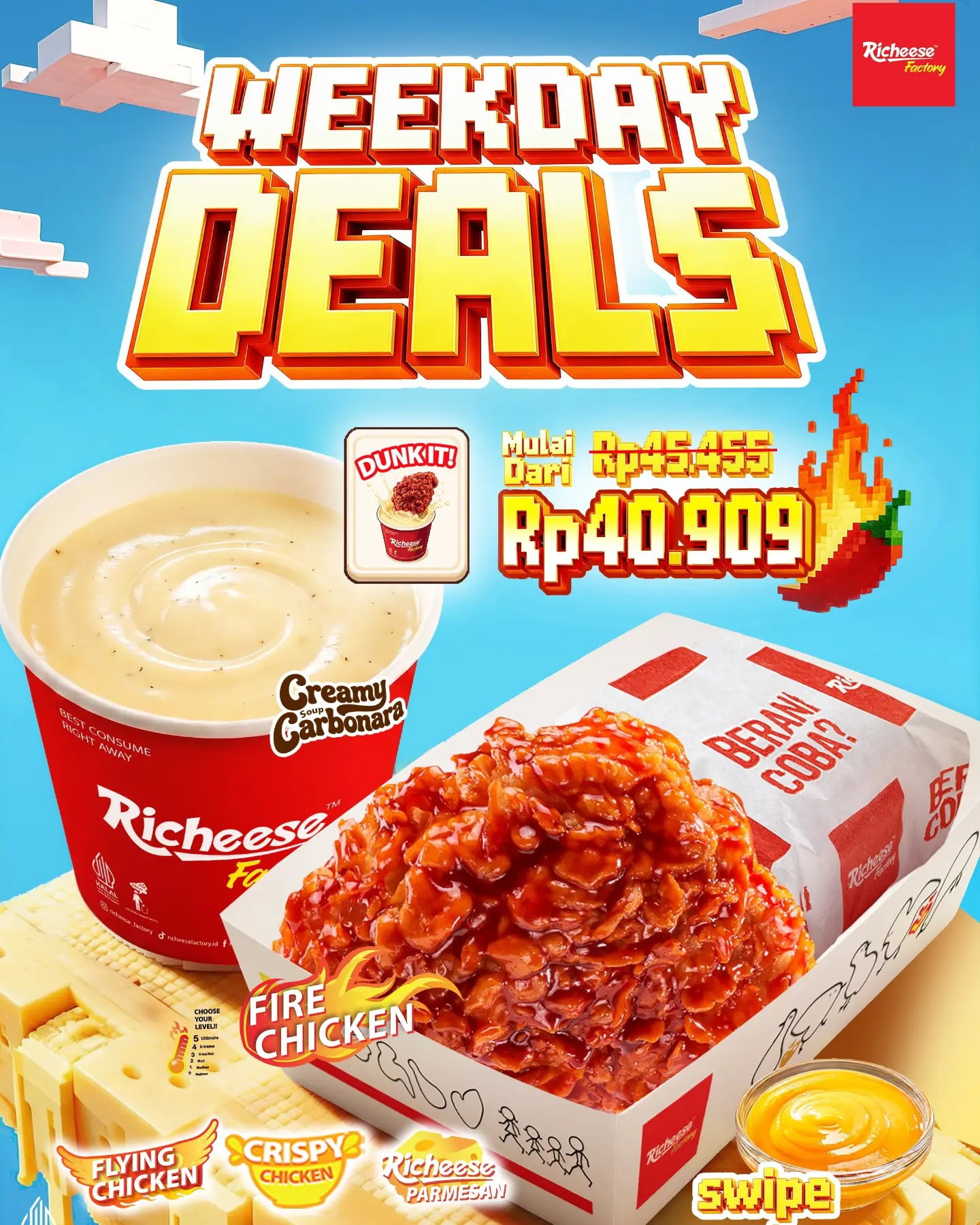 Promo Weekday Deals Richeese Factory, Diskon Senin-Kamis Mulai 40 Ribuan - Image 2