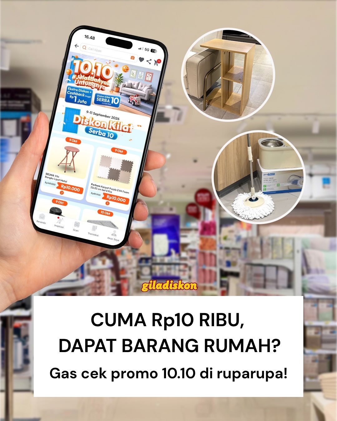 Saatnya Serbu Promo 10.10 Ruparupa, Diskon Kilat Serba 10 Mulai Rp10 Ribu - Image 1
