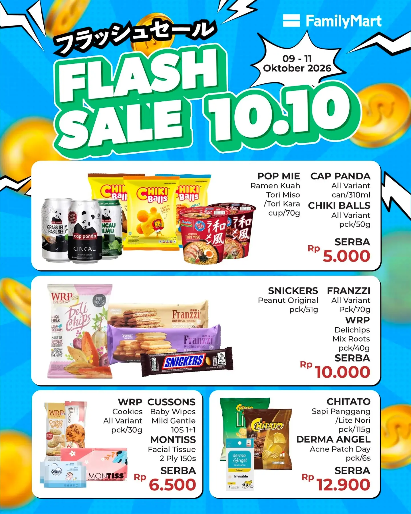 Serbu Flash Sale 10.10 FamilyMart 09-11 Okt: Jajanan Rp5.000 & FamiCafé - Image 4