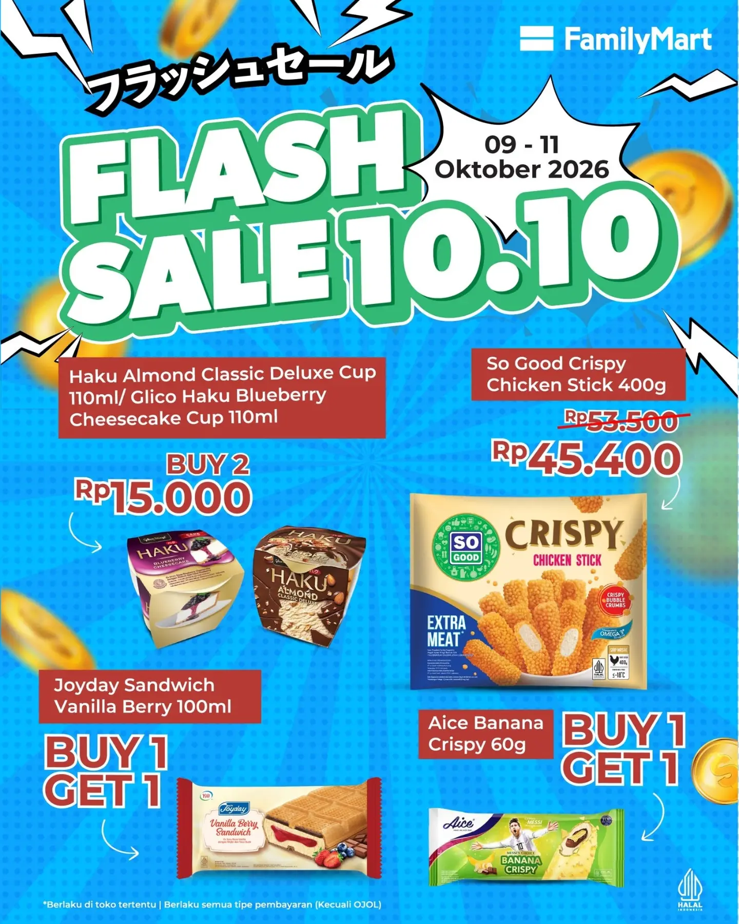Serbu Flash Sale 10.10 FamilyMart 09-11 Okt: Jajanan Rp5.000 & FamiCafé - Image 3