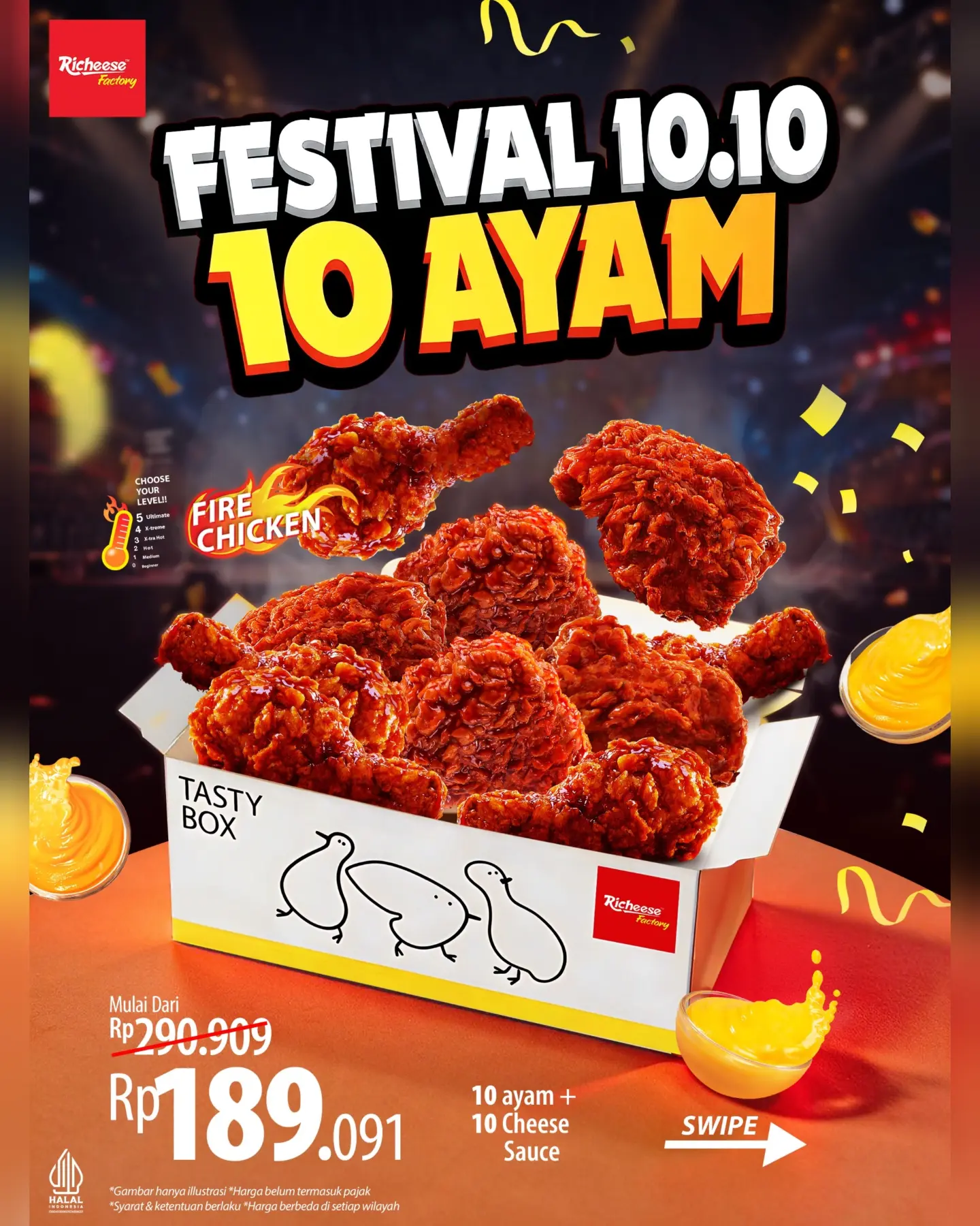 Diskon Festival 10.10: Makan 10 Ayam Mulai 13 Ribuan di Richeese Factory - Image 2