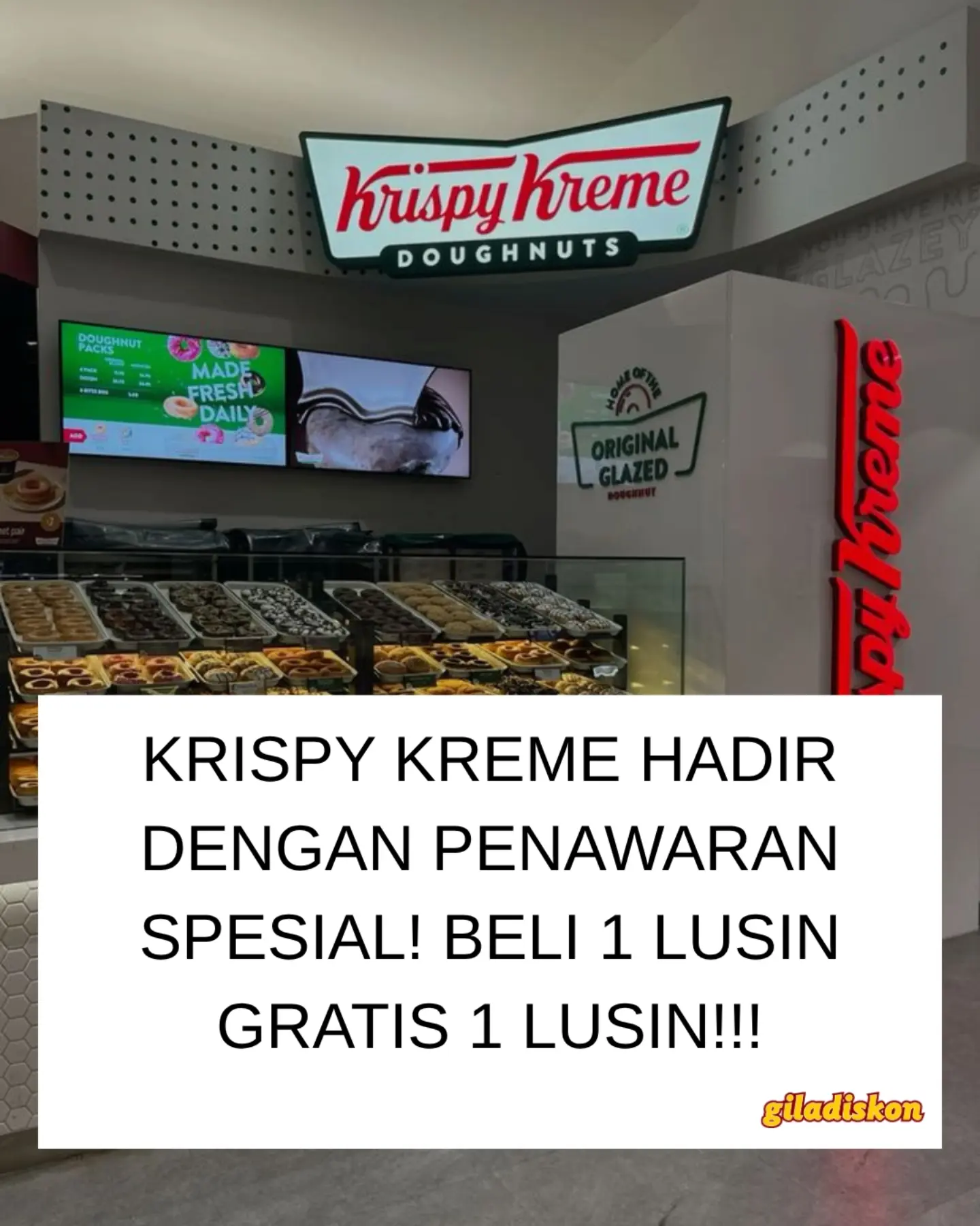 Beli 1 Lusin Krispy Kreme Gratis 1 Lusin, Cuma 129K! 13-15 Okt - Image 1