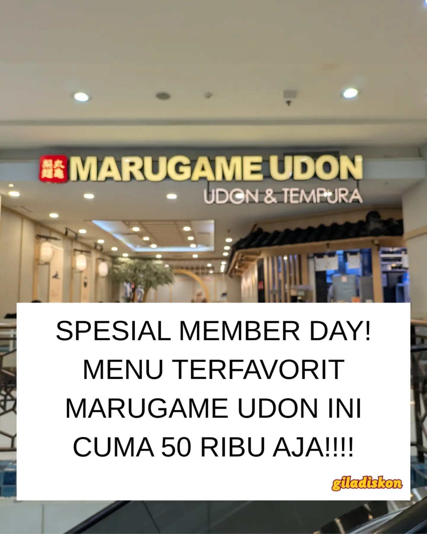 Member Day Marugame Udon: Bundling Spesial Rp50rb-an, Kake Udon + Tempura + Ocha - Image 1