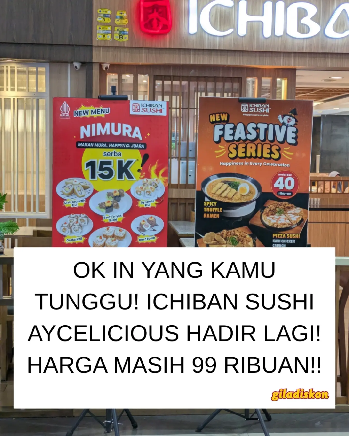 AYCELICIOUS Ichiban: All You Can Eat Sushi & Japanese Food Rp99RB/orang