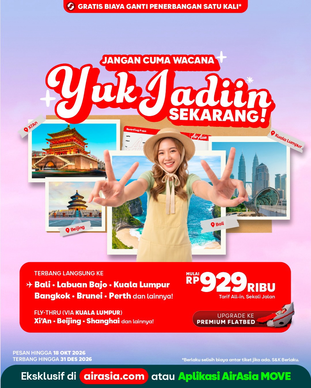 Promo AirAsia mulai 929K, Gratis Ganti Penerbangan & Diskon Bank - Image 2