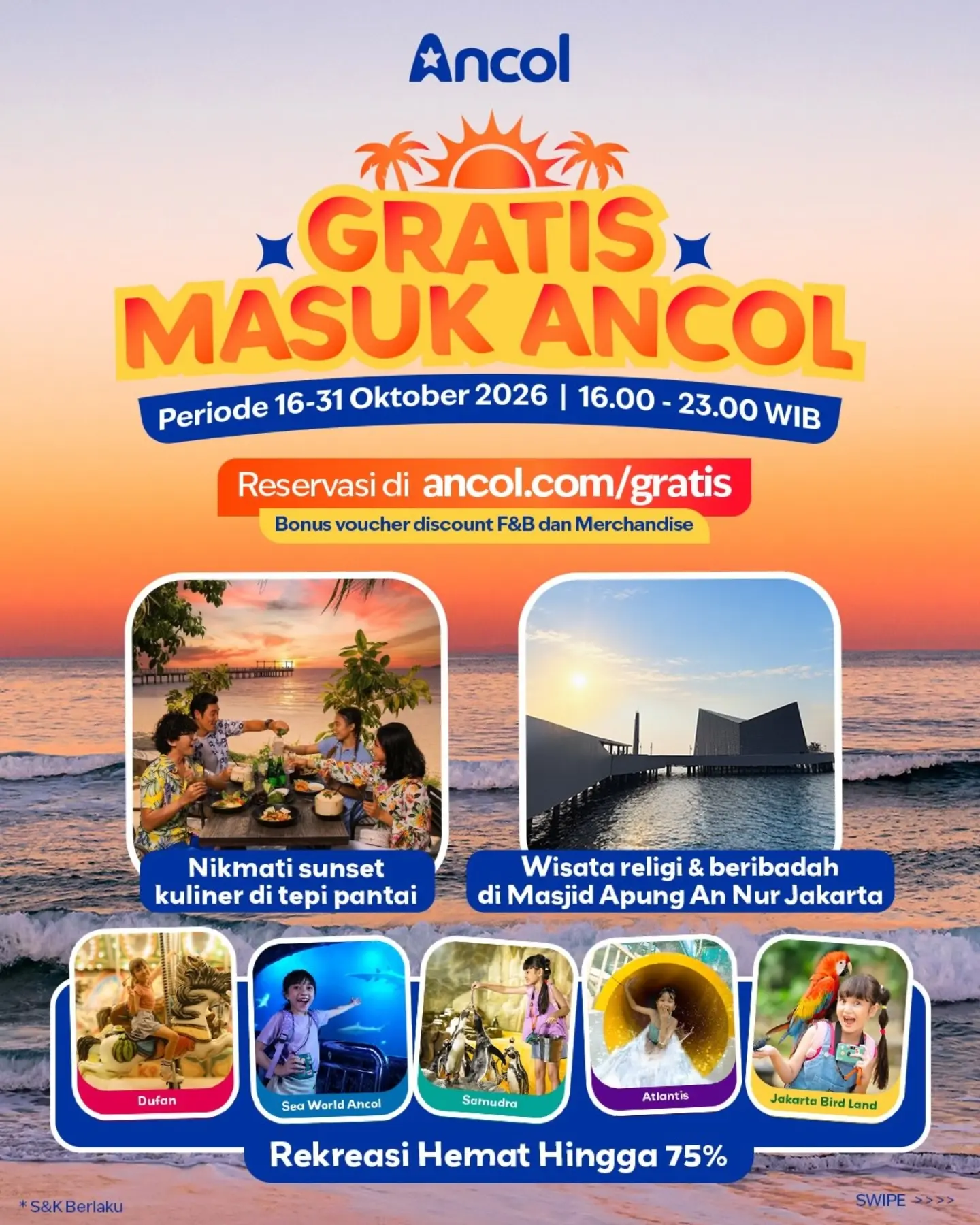 Gratis Masuk Ancol! Sunset Seru & Diskon Hingga 75% - Image 2