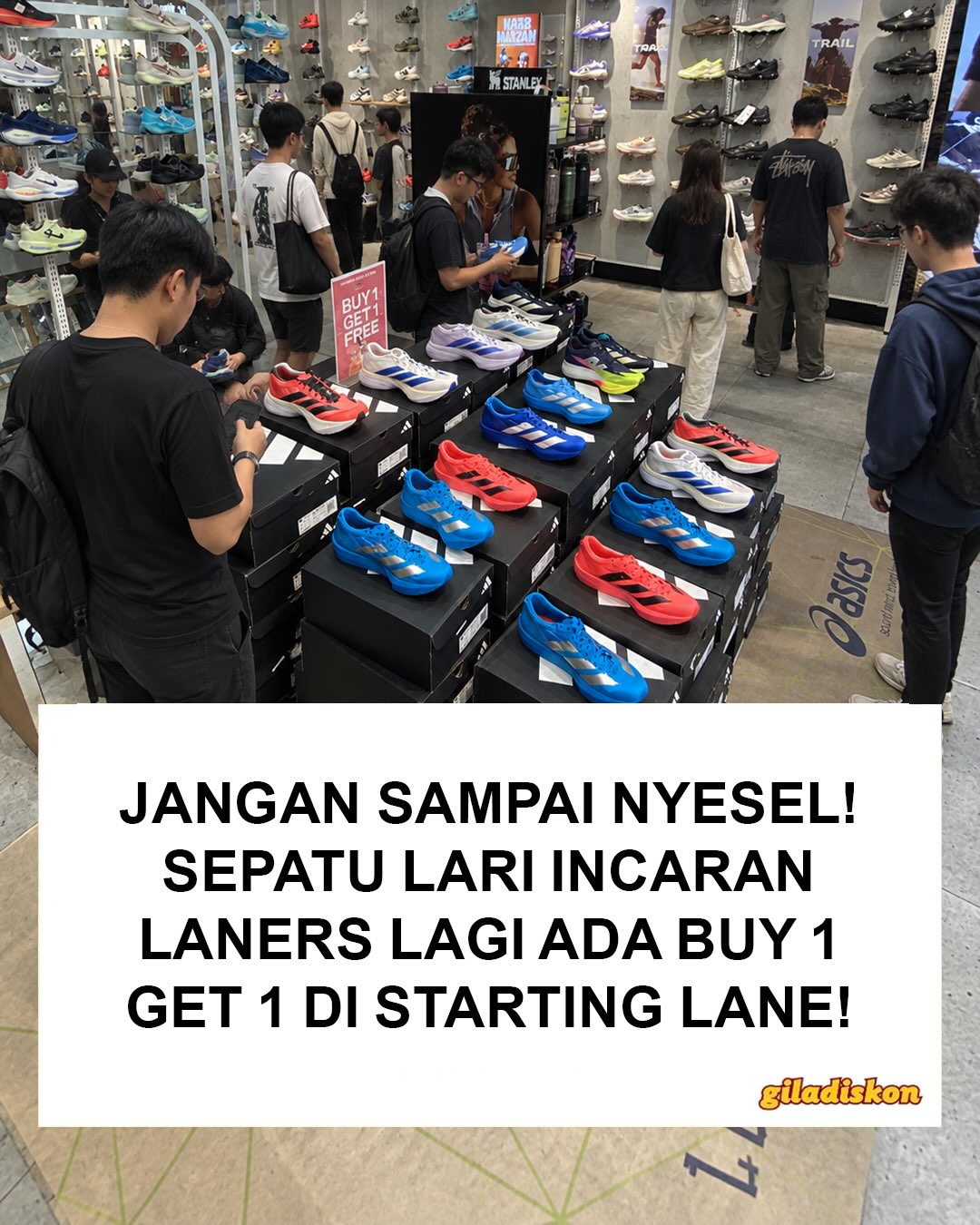Promo Starting Lane: Beli 1 Gratis 1 Sepatu Lari + Diskon 20%