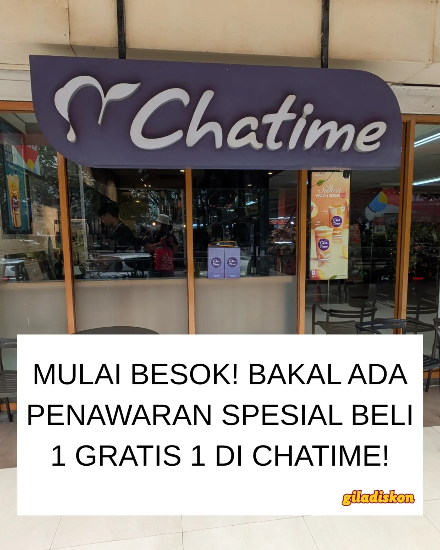 Promo Sumpah Pemuda Chatime: Beli 1 Large + Topping, Gratis 1 Regular