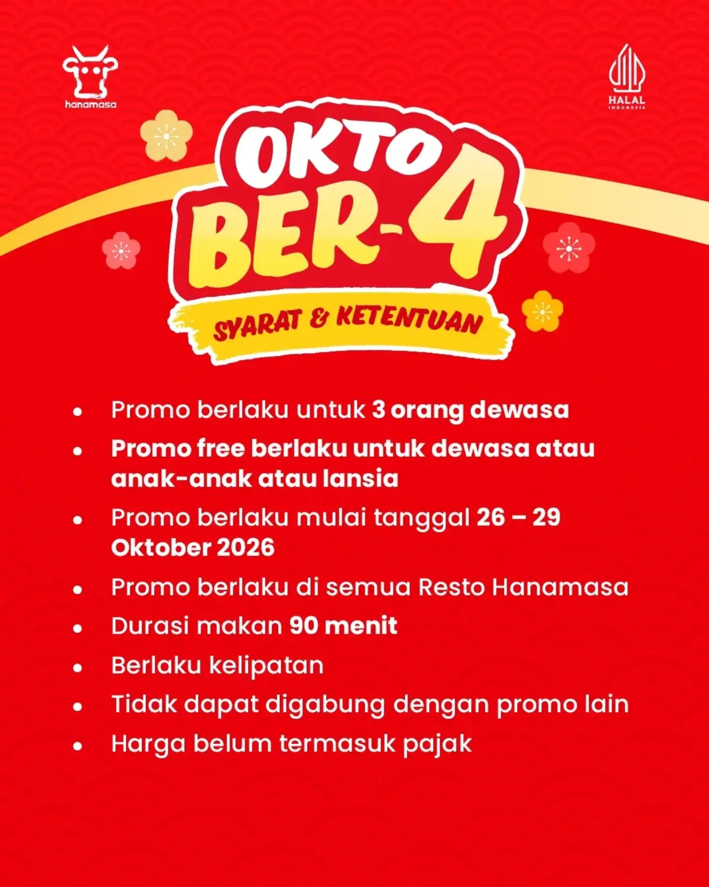 Payday Alert: Makan Ber-4 Bayar Ber-3 di Hanamasa - Image 3
