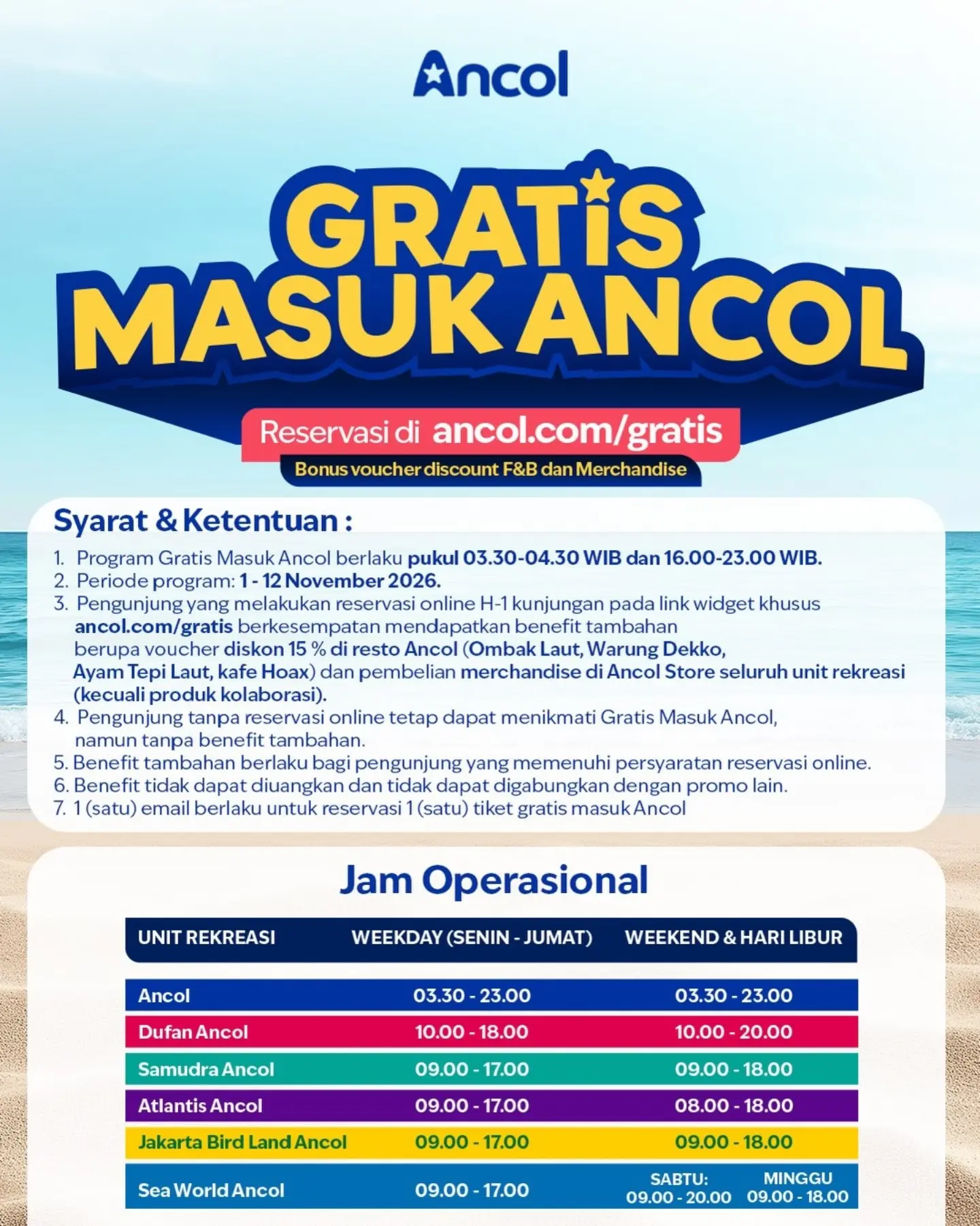 Sunset di Ancol Gratis, Tiket Rekreasi Mulai Rp15 Ribu! - Image 4