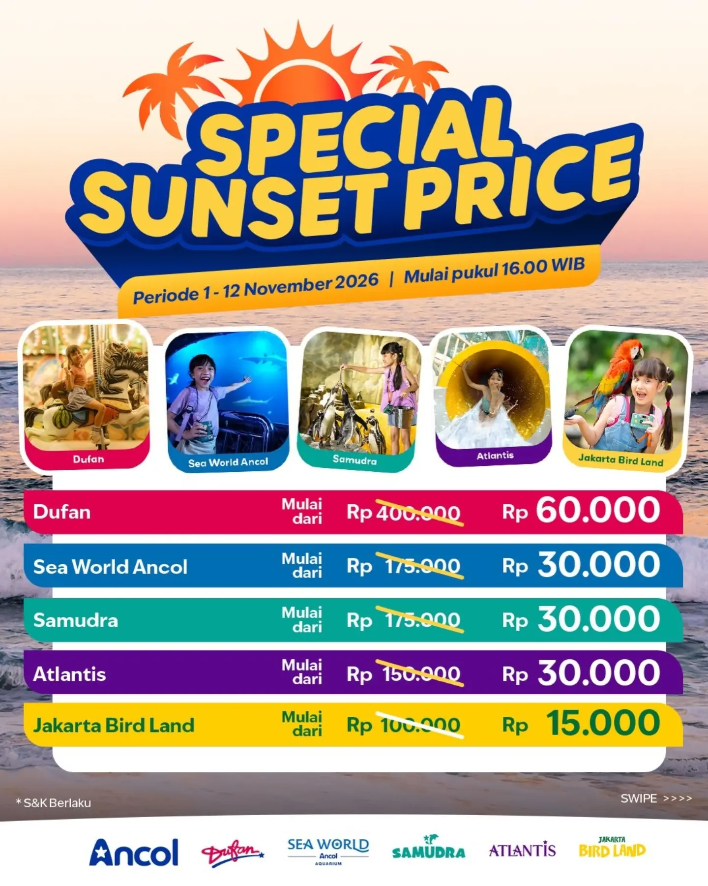 Sunset di Ancol Gratis, Tiket Rekreasi Mulai Rp15 Ribu! - Image 2
