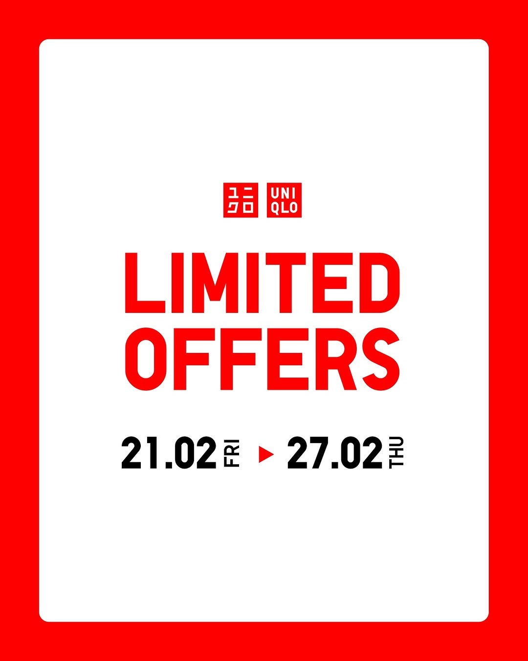 Promo Uniqlo Limited Offers Periode 21 - 27 Februari 2025 - Image 1
