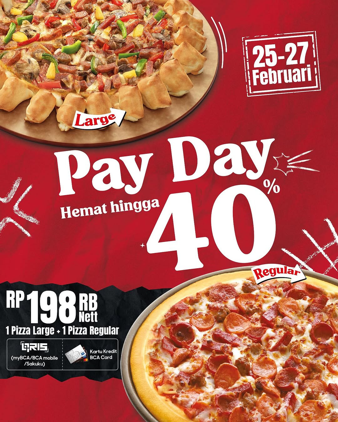 Promo Pizza Hut Payday Rp 198K Nett