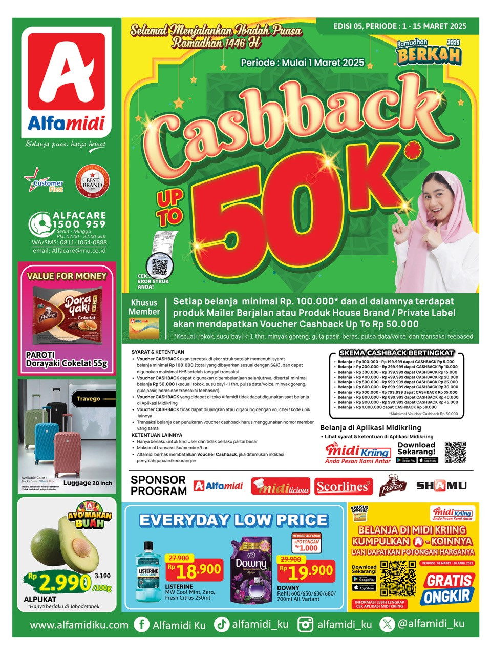 Katalog Promo Alfamidi Periode 1 - 15 Maret 2025
