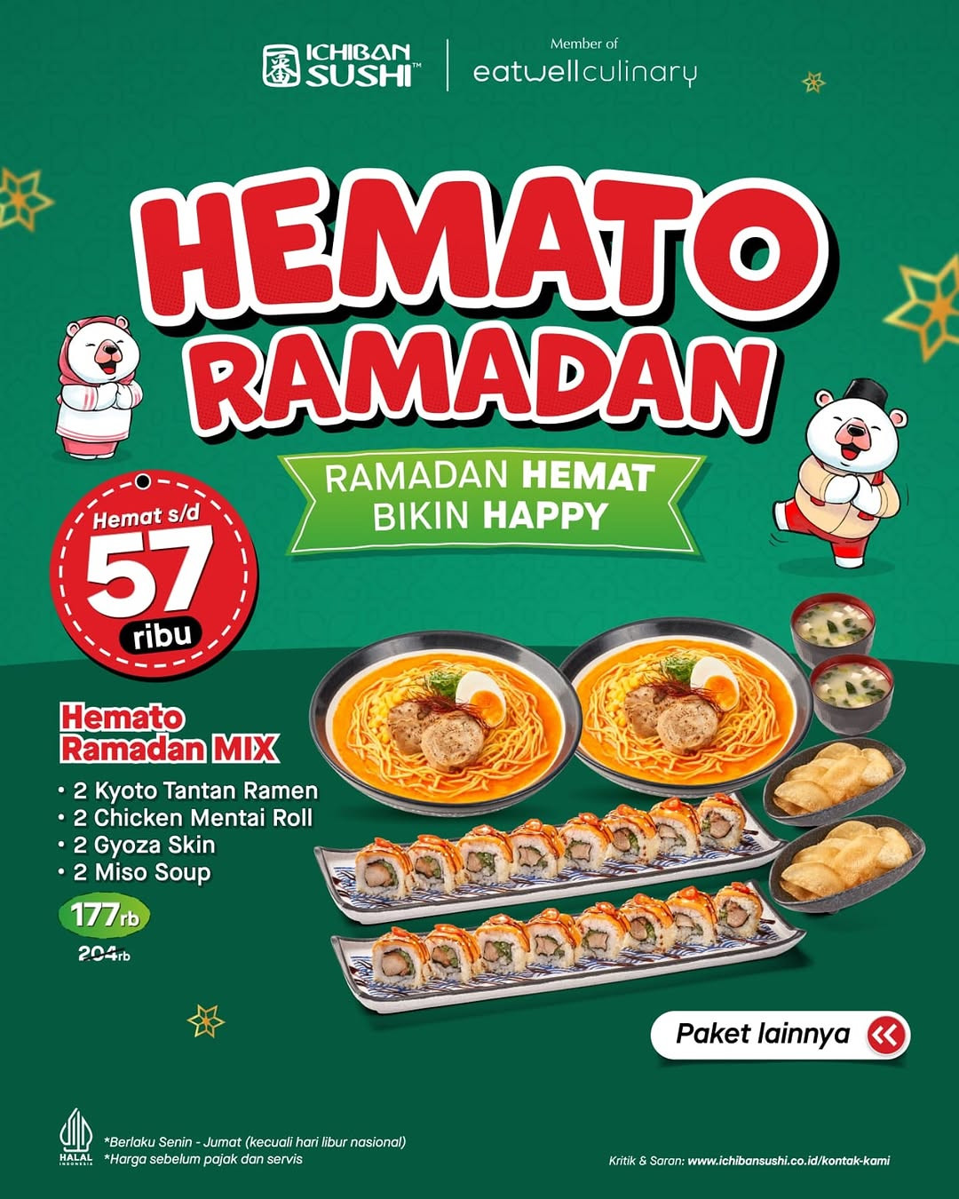 Promo Ichiban Sushi Hemato Ramadan Lebih Hemat Rp 57.000
