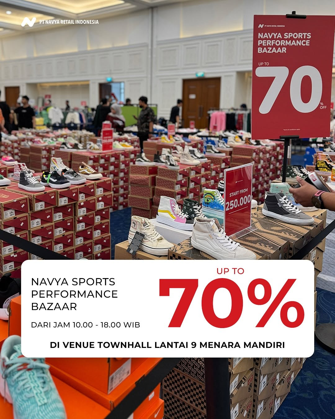Navya Sports Performance Bazaar Vans, Adidas, ASICS, Nike etc 10 - 14 Maret 2025 Diskon s/d 70% - Image 2