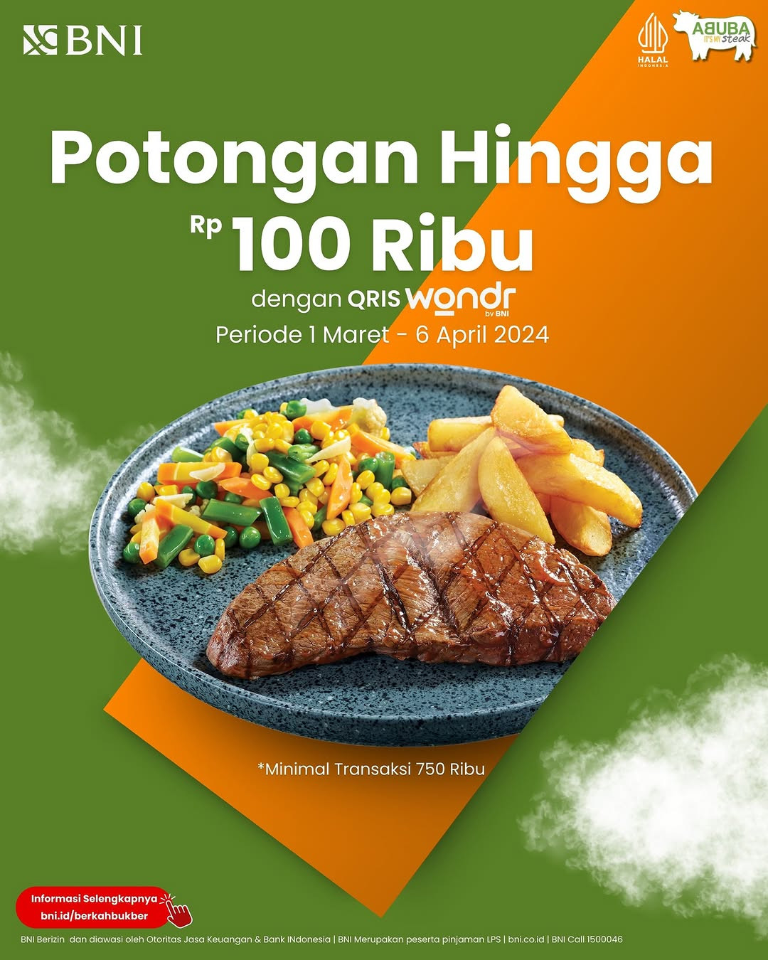 Promo Abuba Steak Potongan Harga dengan QRIS WONDR BNI