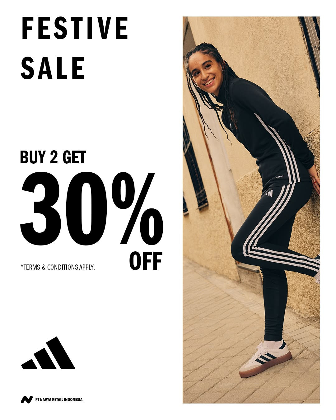 Promo Adidas Festive Sale Beli 2 Diskon 30% - Image 1