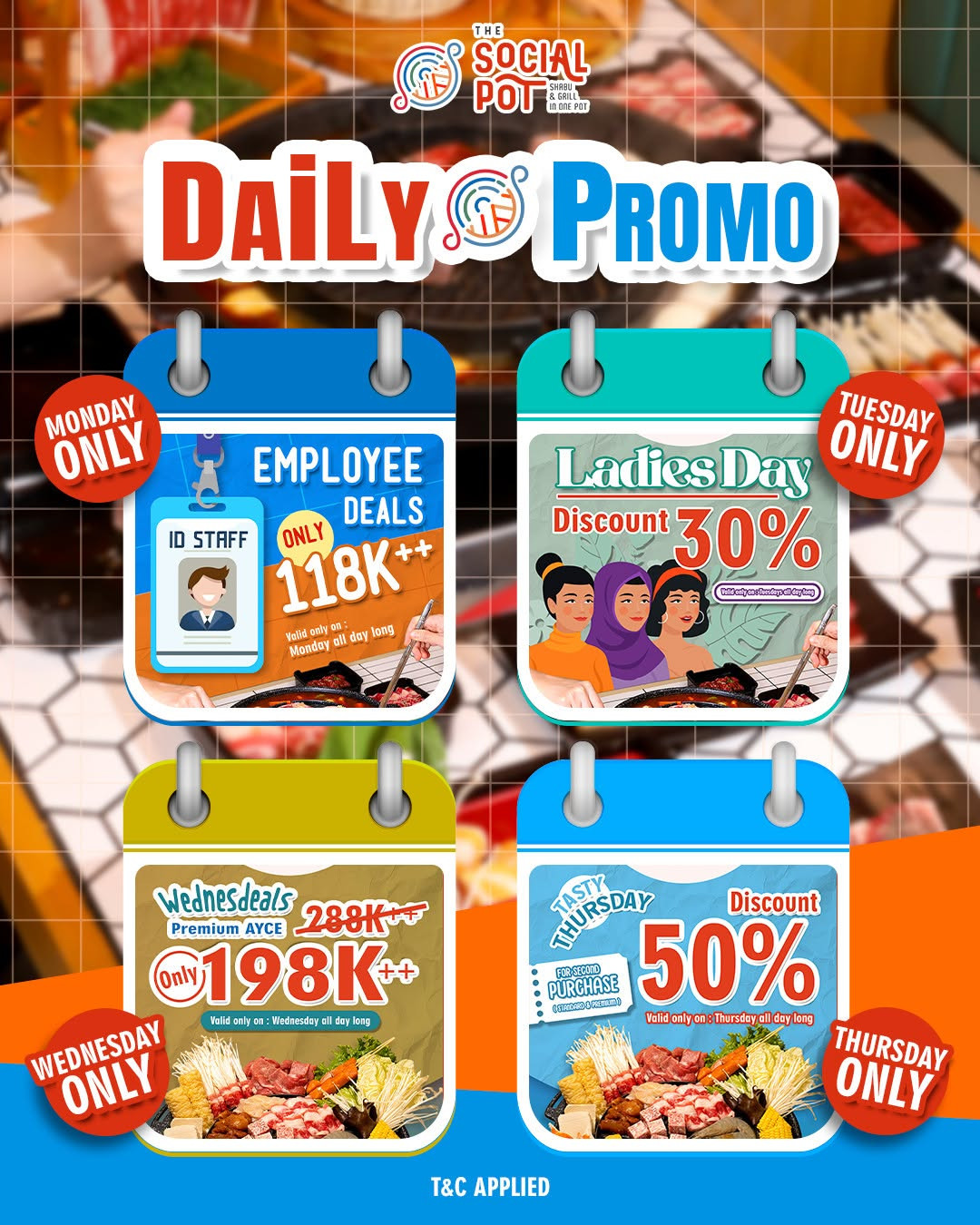 Promo The Social Pot Daily Promo Senin hingga Kamis - Image 1