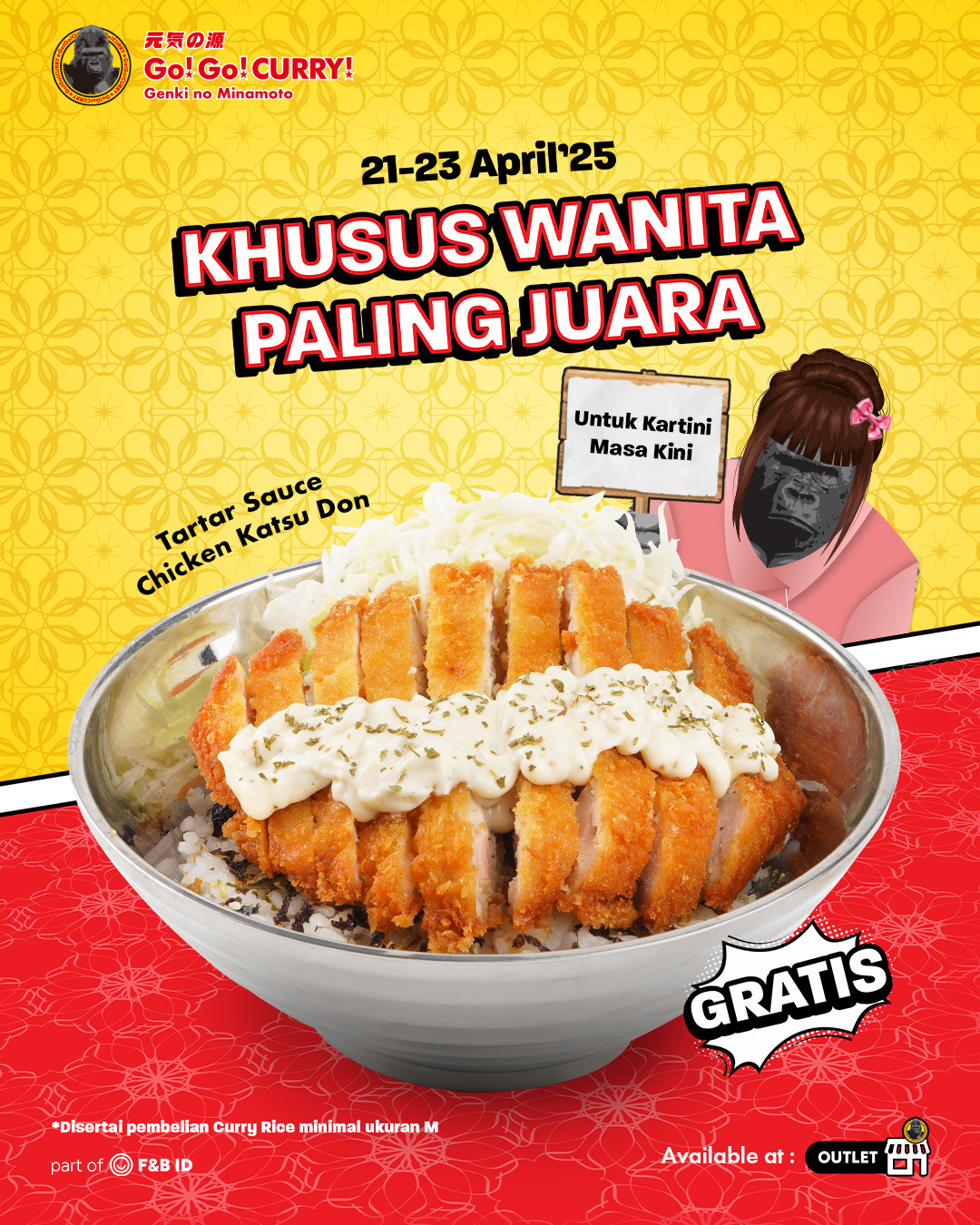 Promo Go Go Curry GRATIS Tartar Sauce Chicken Katsu Don Untuk Wanita - Image 2