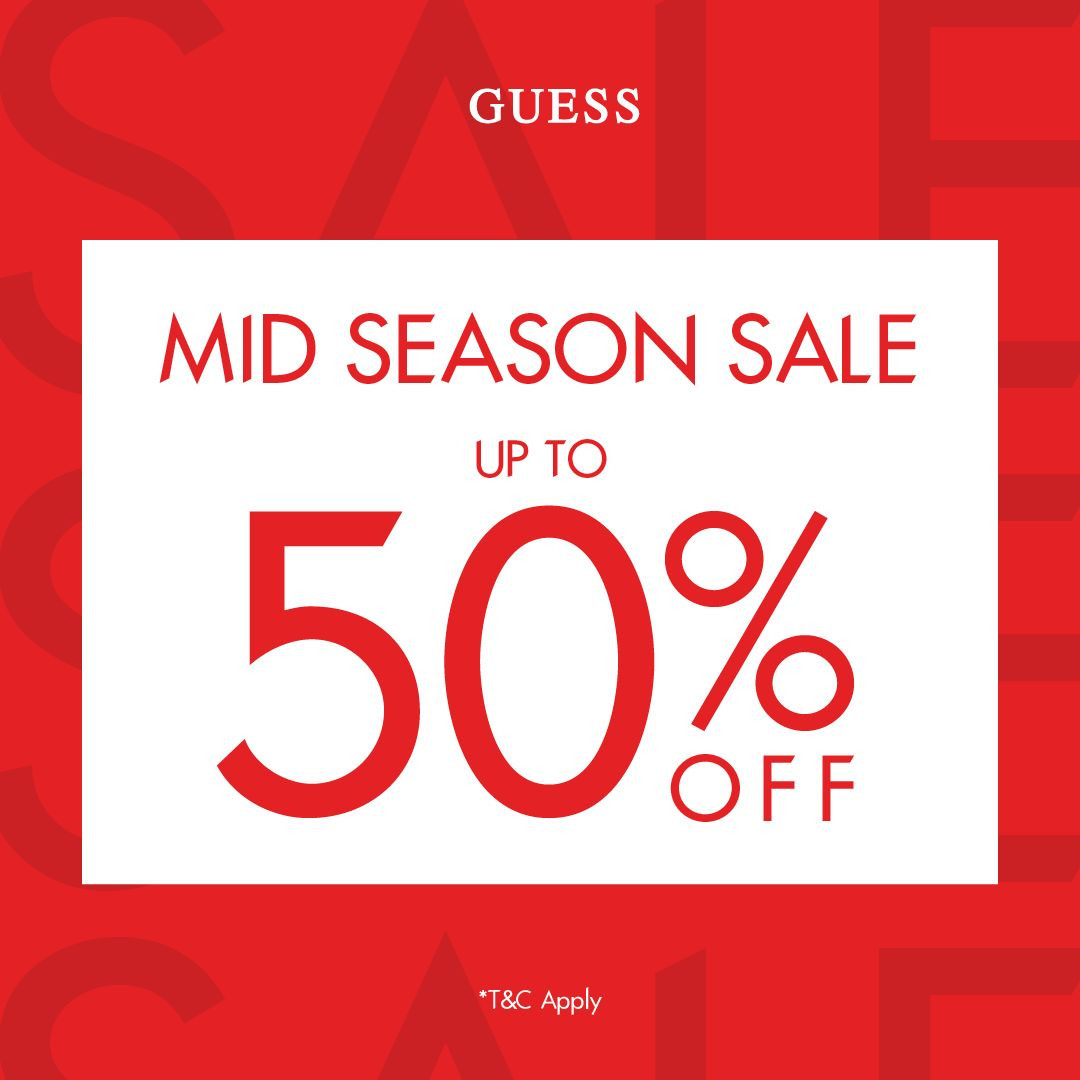 Promo Guess Mid Season Sale Diskon s/d 50% - Image 1