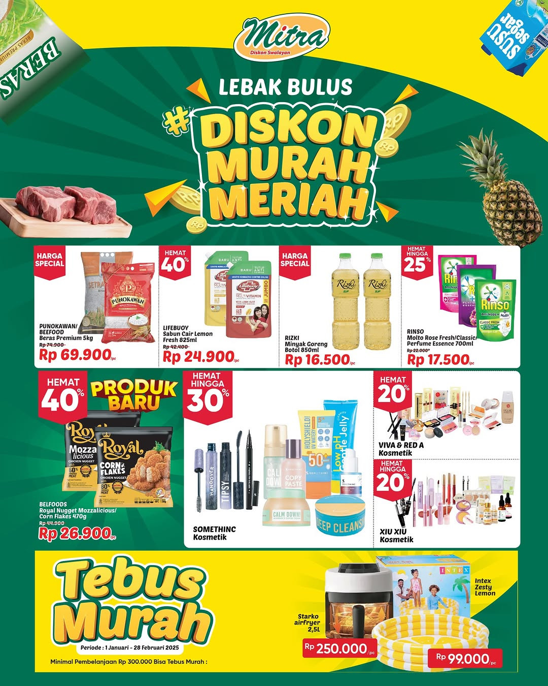 Promo Mitra Diskon Swalayan Diskon Murah Meriah 1 - 15 Januari 2025
