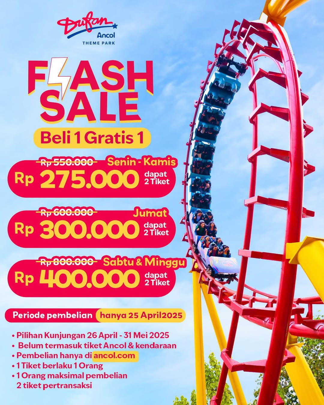 Promo Dufan Flash Sale Mulai Dari Rp 275.000 Dapat 2 Tiket - Image 2