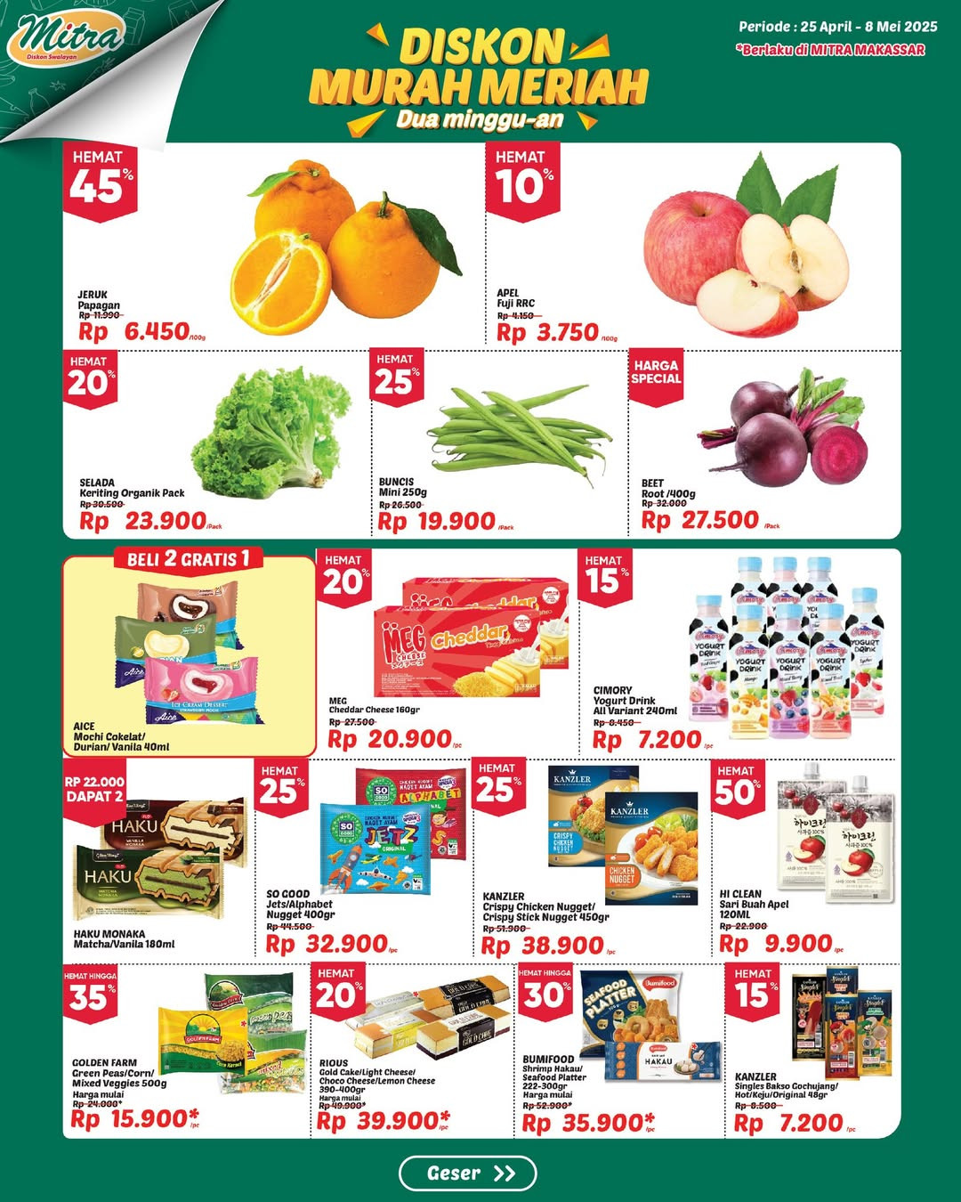Promo Mitra Diskon Swalayan Diskon Murah Meriah 25 April - 8 Mei 2025 - Image 1