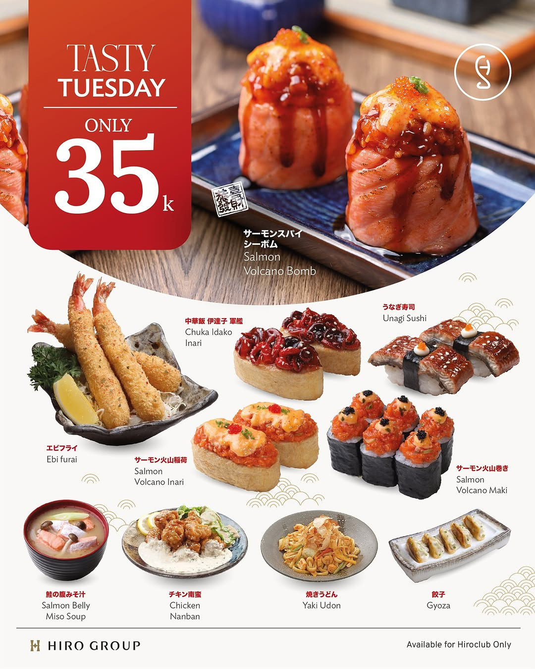 Promo Sushi Hiro Tasty Tuesday Rp 35.000 - Image 1