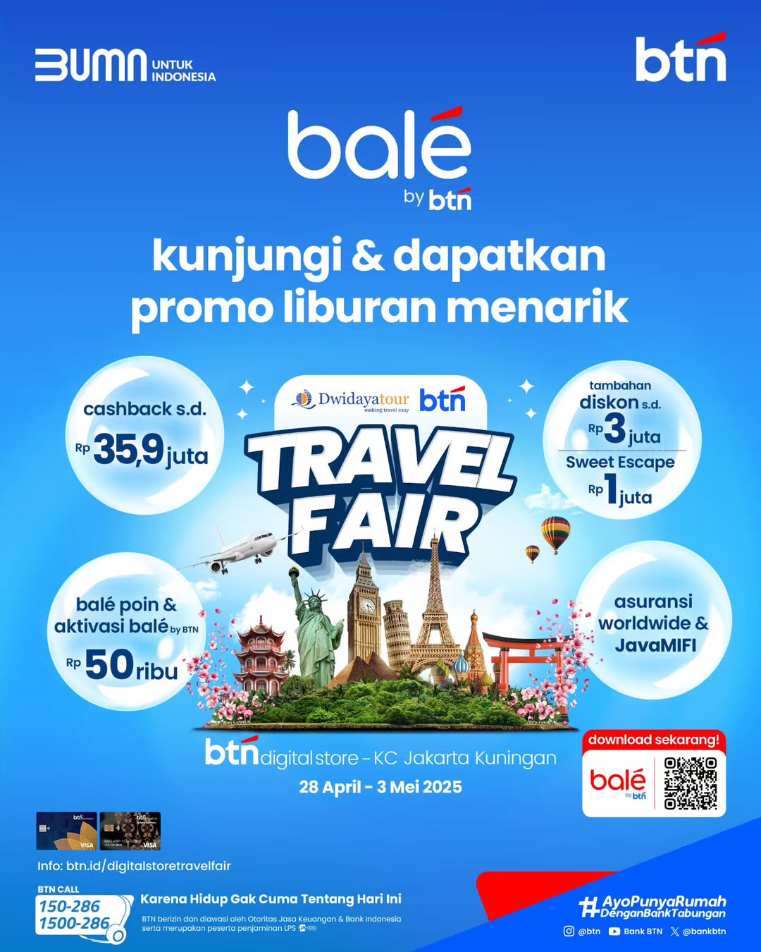 Promo BTN Travel Fair Cashback s/d Rp 35.9 Juta