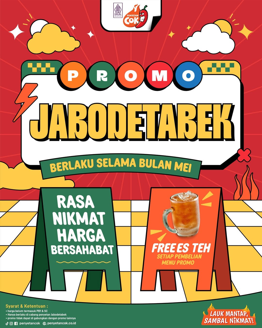 Promo Penyetan Cok Jabodetabek Mei Mulai Dari Rp 32.000