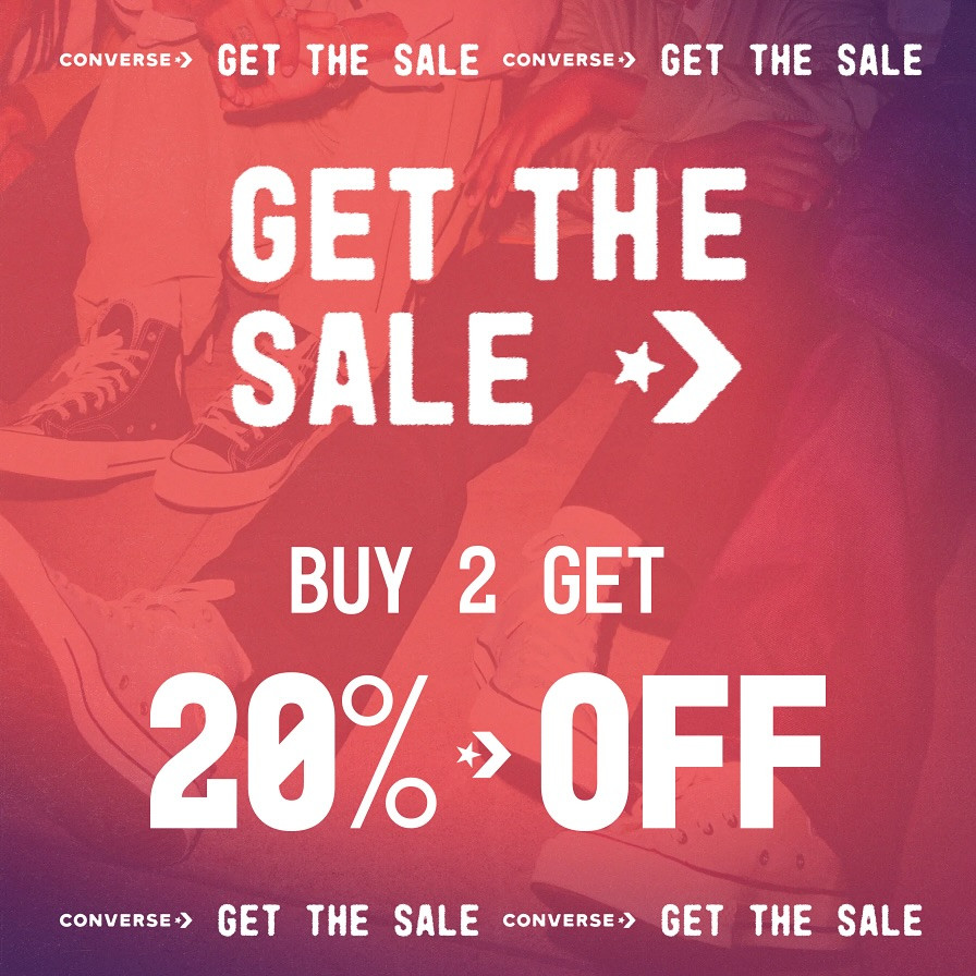 Promo Converse Get The Sale Beli 2 Diskon 20% - Image 1