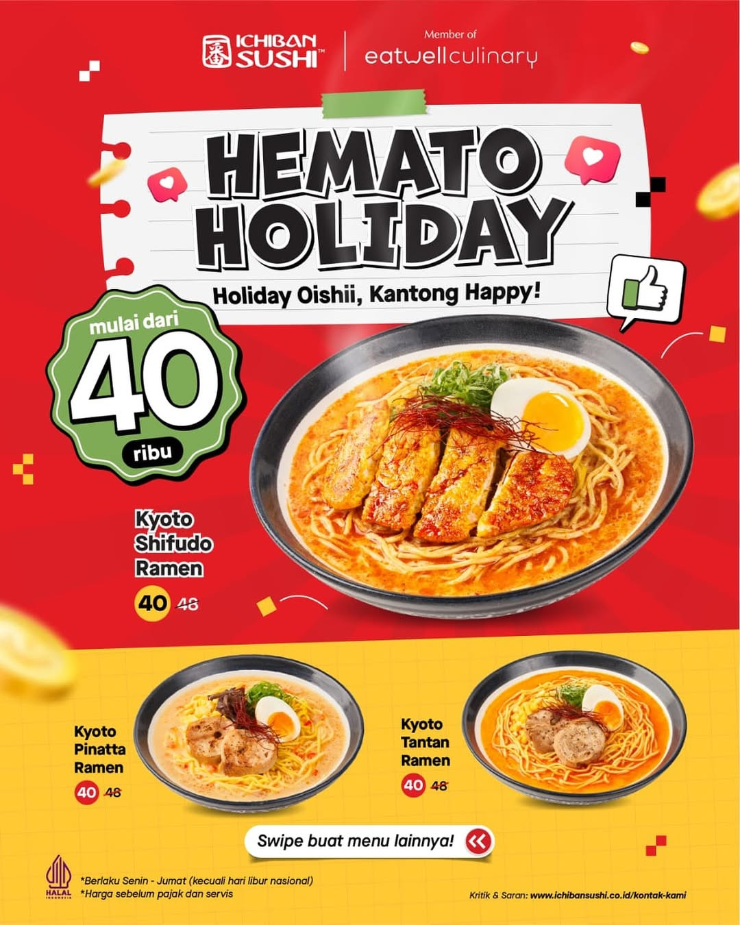 Promo Ichiban Sushi Hemato Holiday Mulai Dari Rp 40.000 - Image 1