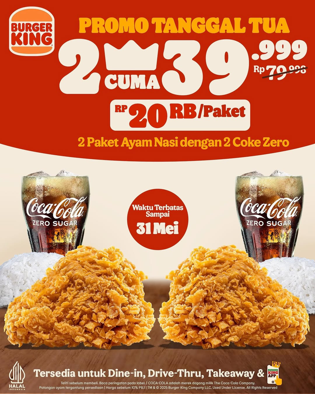 Promo Tanggal Tua Burger King 2 Hanya Rp 39 Ribuan - Image 2