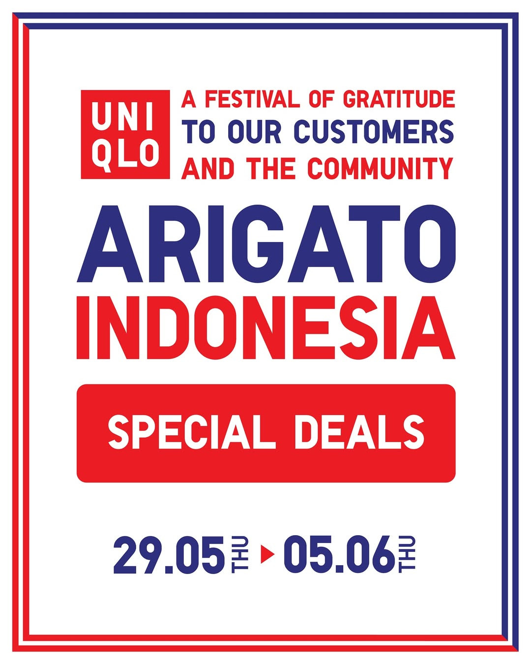 Promo Uniqlo Arigato Indonesia 29 Mei - 5 Juni 2025 - Image 1